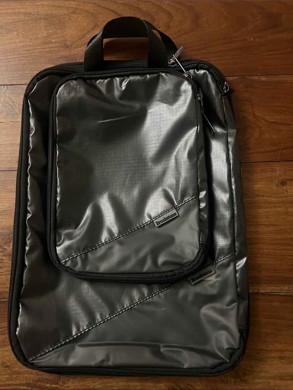 Two Brookstone Black Men's Travel Tech Organizer Bags
